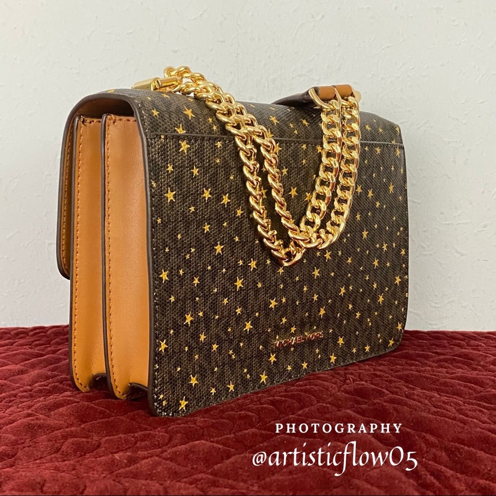 Flash Sale NEW Michael Kors
Jade Signature Scattered Stars Large Gusset Shoulder - Picture 4 of 10